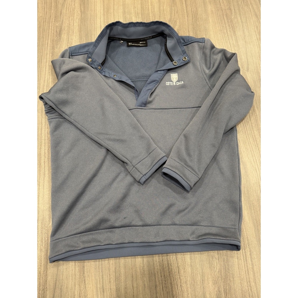 Under Armour Men's Long Sleeve Sweater With Snap Buttons Size Large Coto De Caza